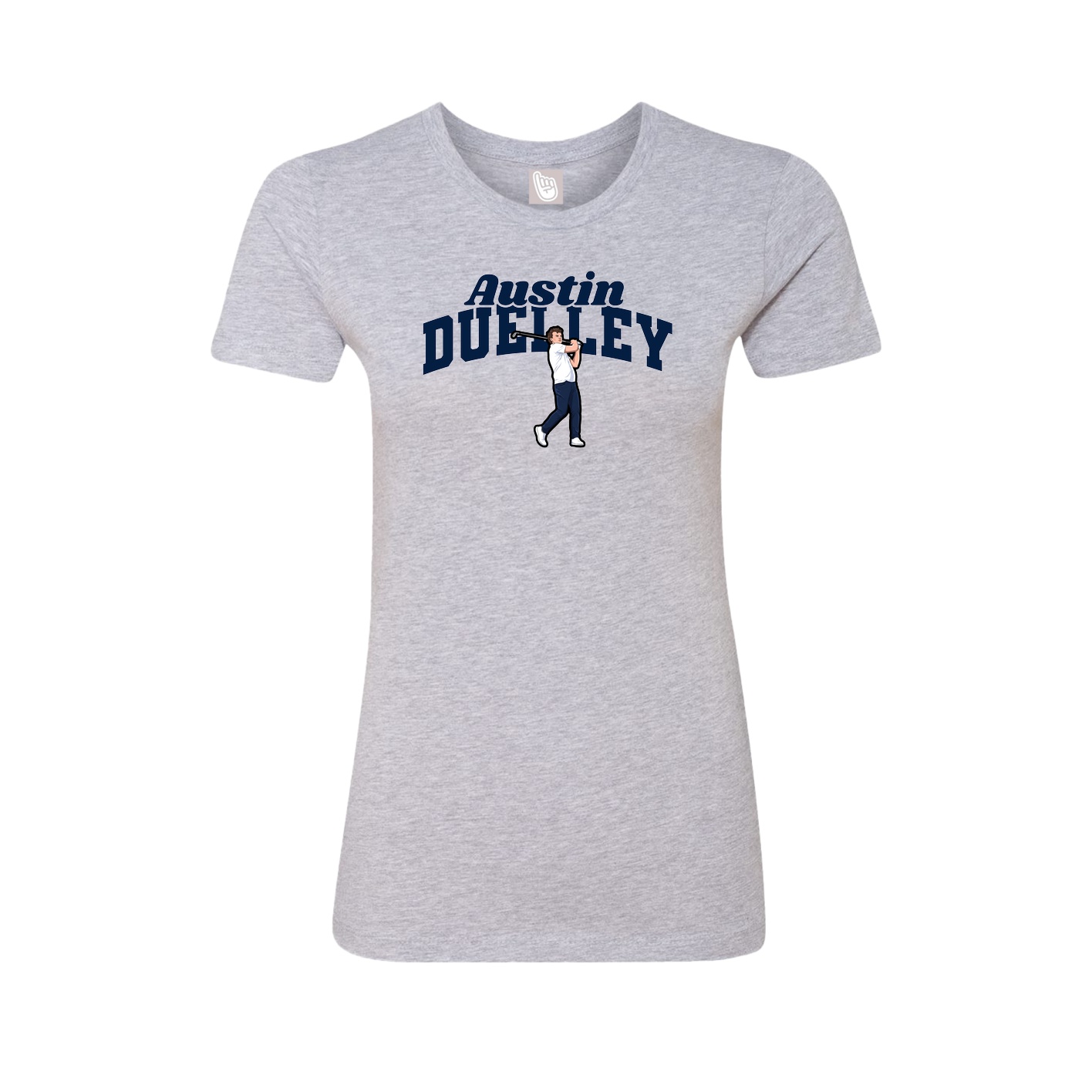 Fitted Women's Tee — Signature Arch in Grey