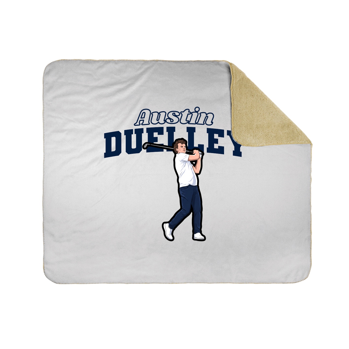 Throw Blanket — Name Arch in White