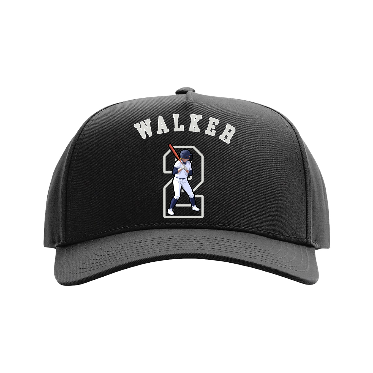 Full Fabric Five-Panel Champ Cap — Shirsey Arch in Black