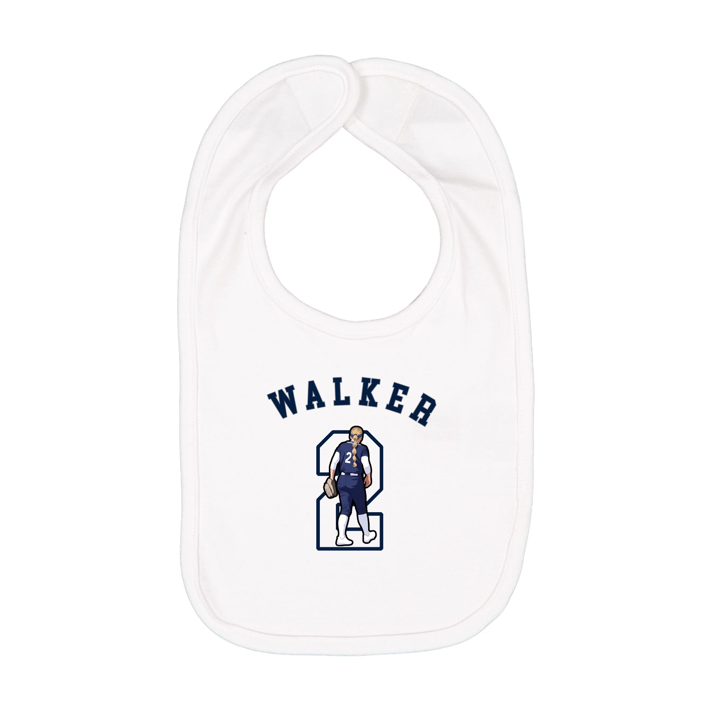 Infant Bib — Shirsey Arch in White