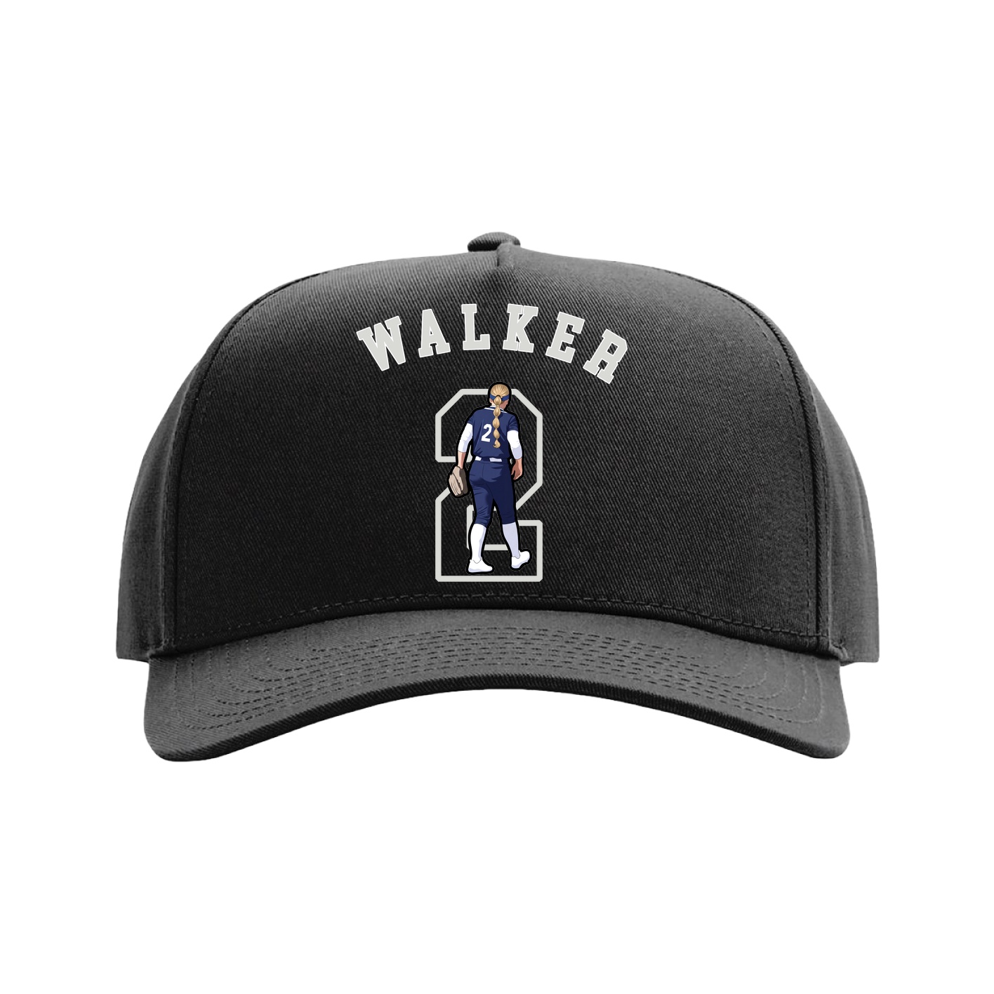 Full Fabric Five-Panel Champ Cap — Shirsey Arch in Black