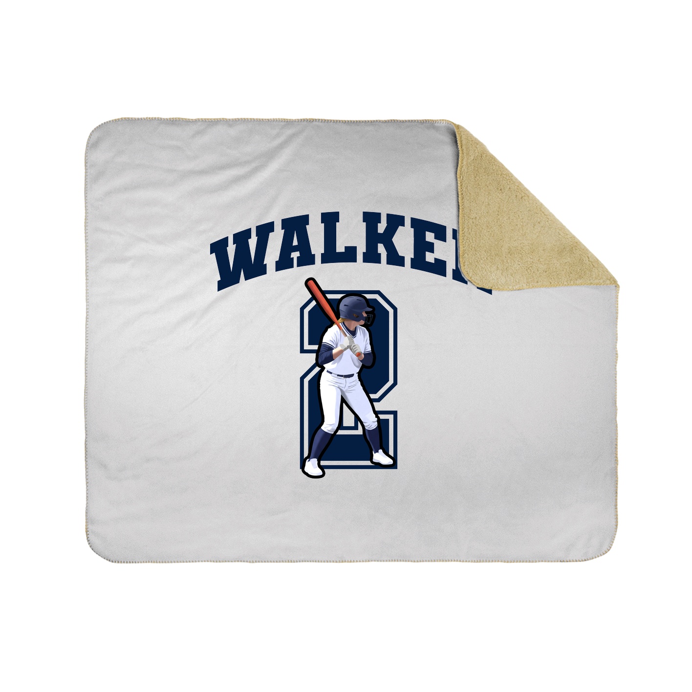 Throw Blanket — Number in White