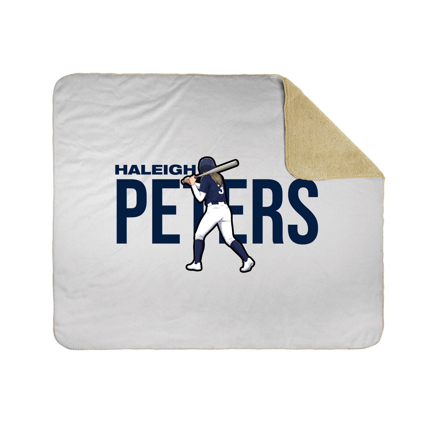 Throw Blanket — Player Name in White