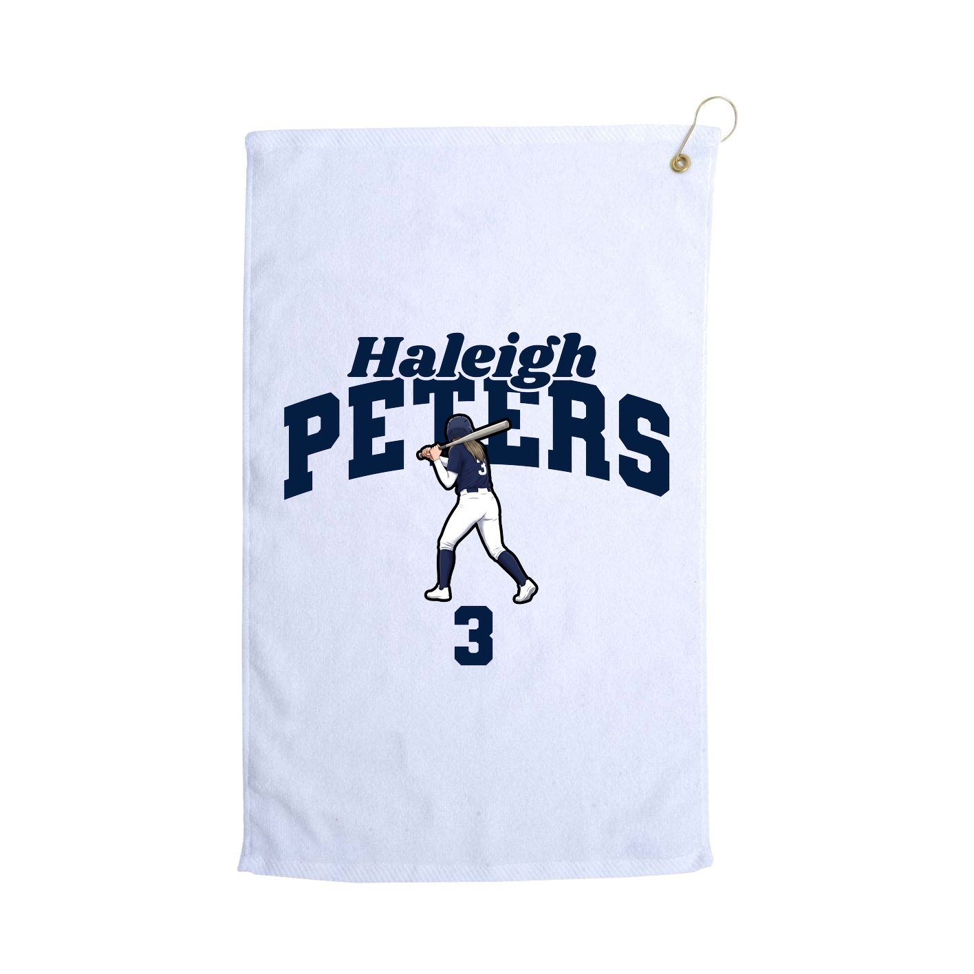 Golf Towel — Signature Arch in White