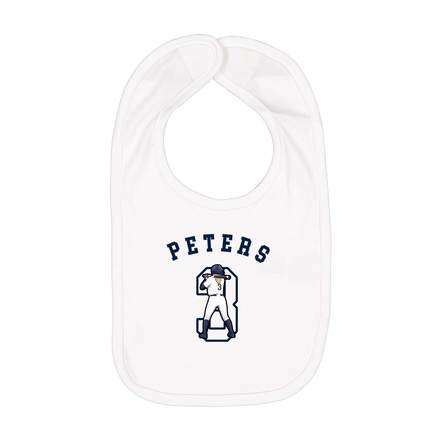 Infant Bib — Shirsey Arch in White