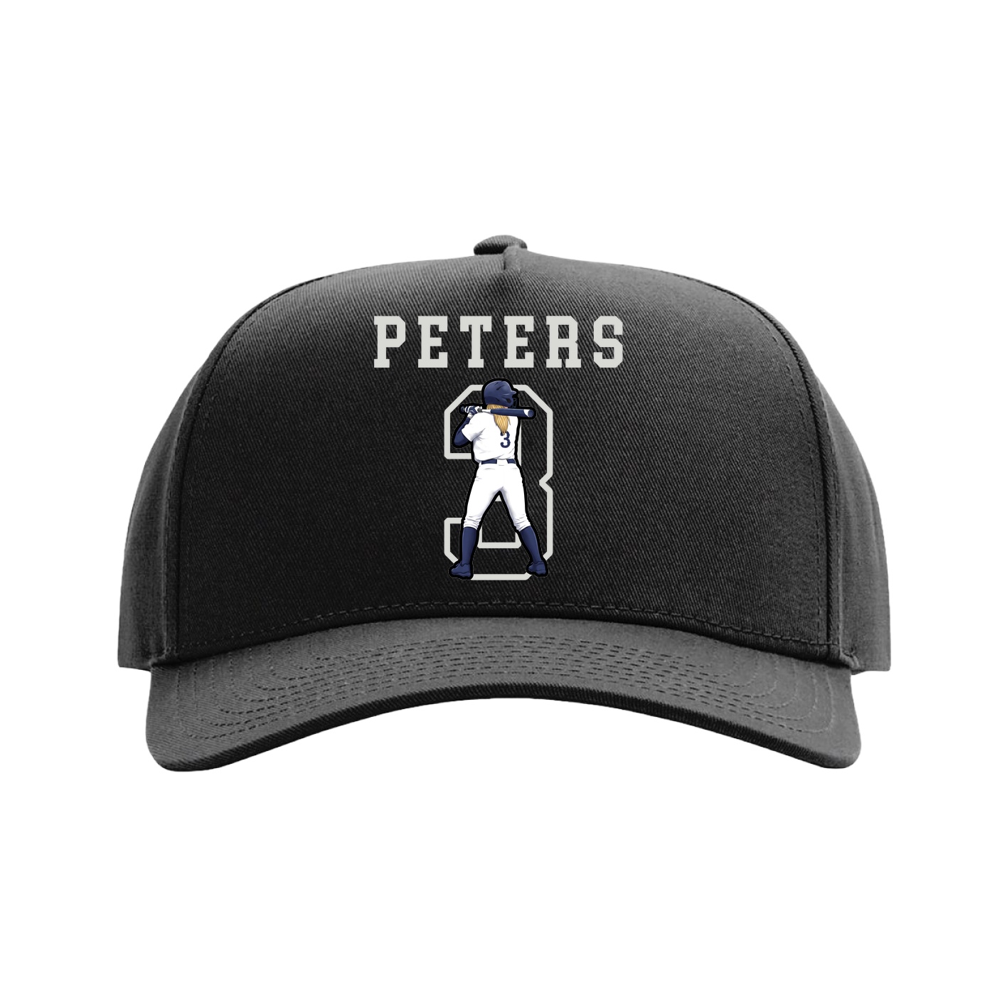 Full Fabric Five-Panel Champ Cap — Shirsey in Black