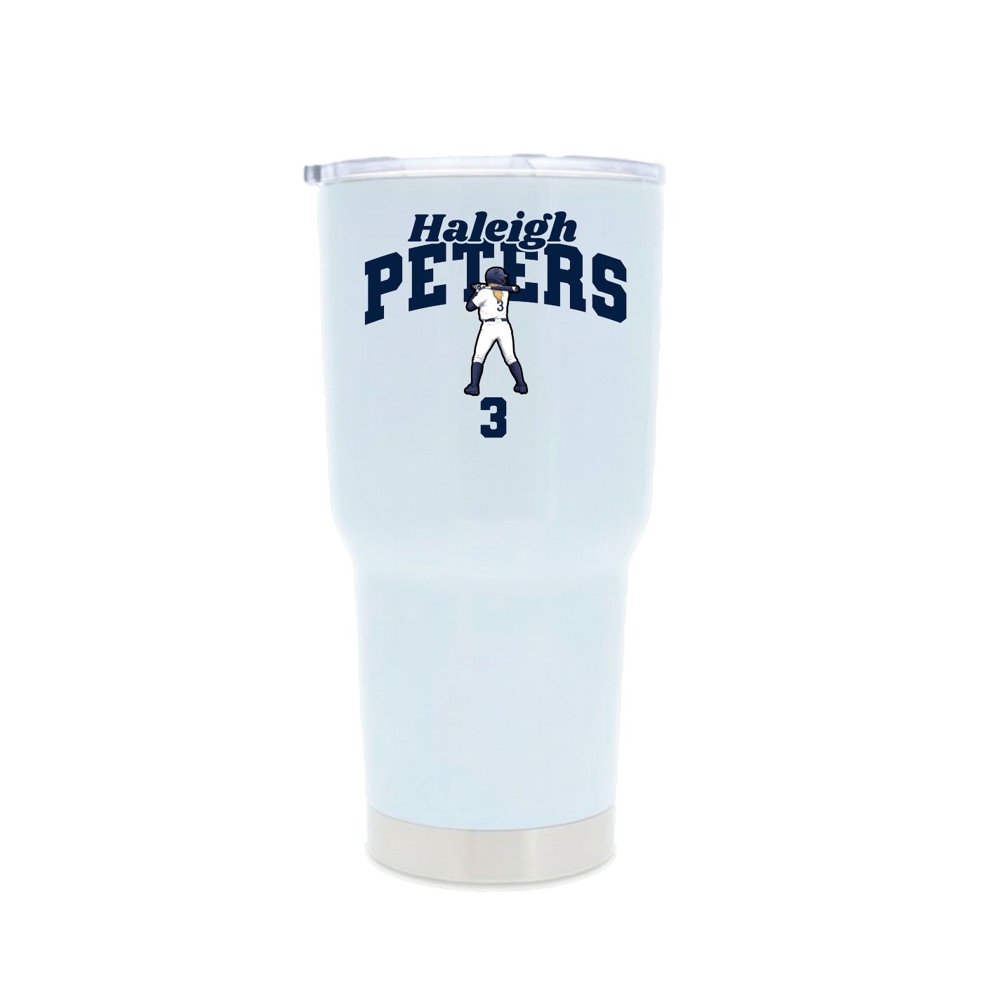30oz Stainless Steel Tumbler — Signature Arch in White