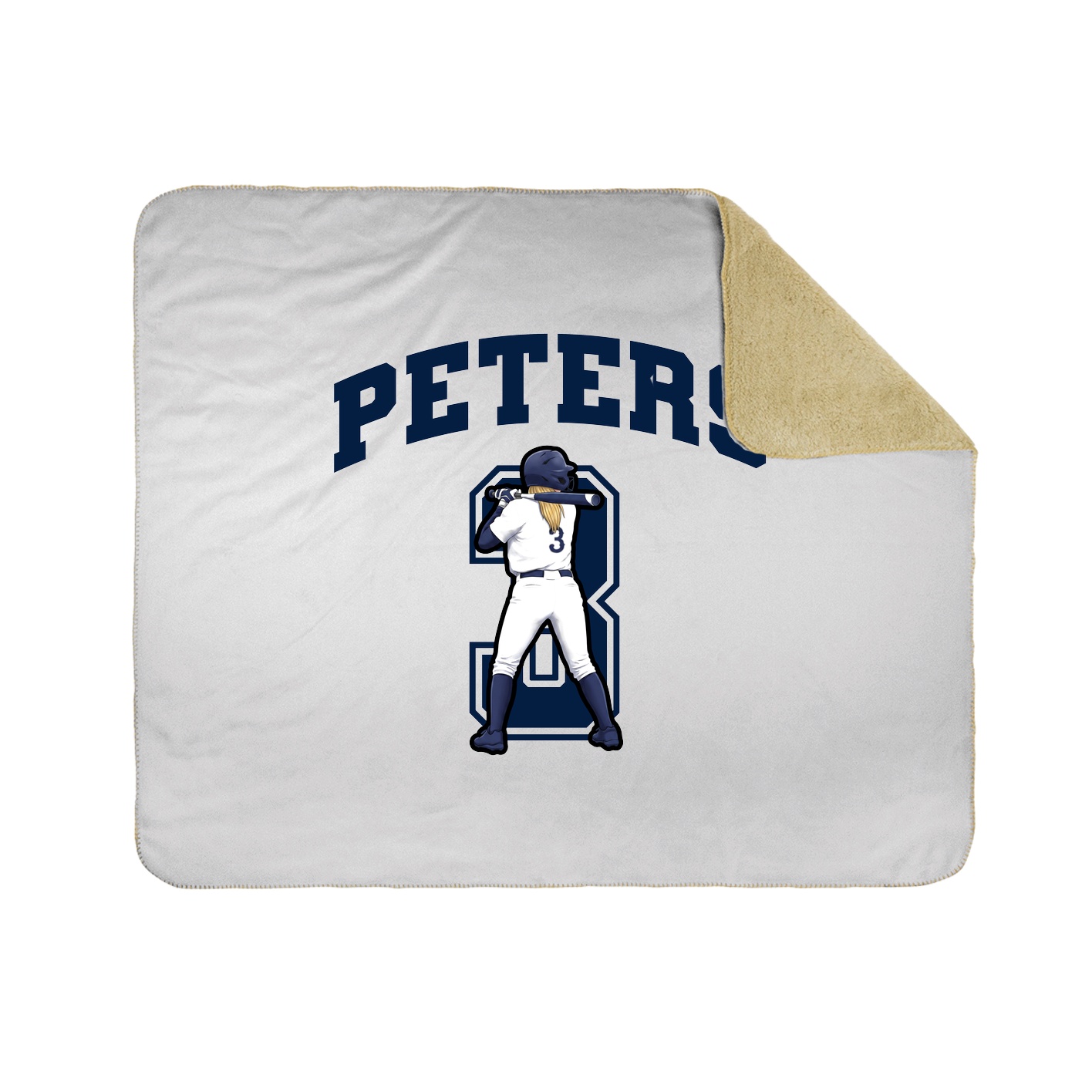 Throw Blanket — Number in White