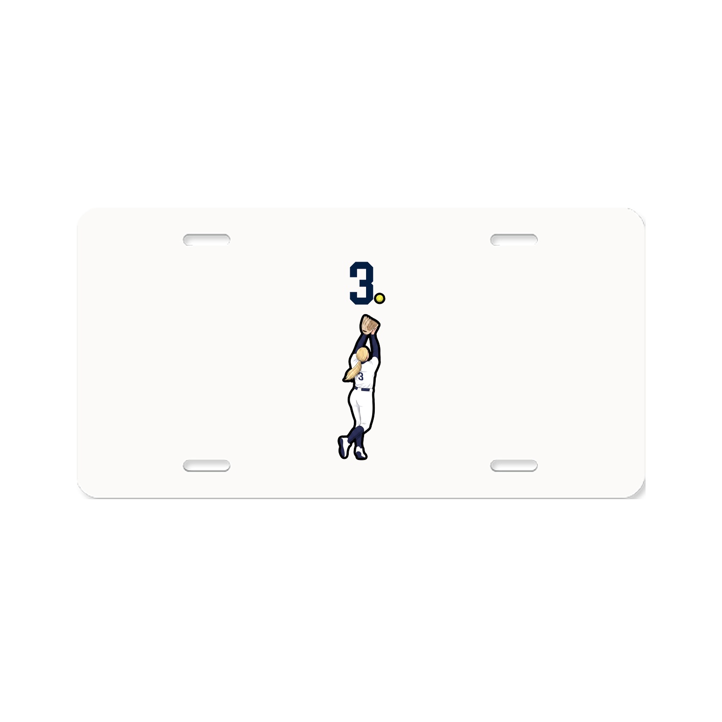 License Plate — Number Top in Classic