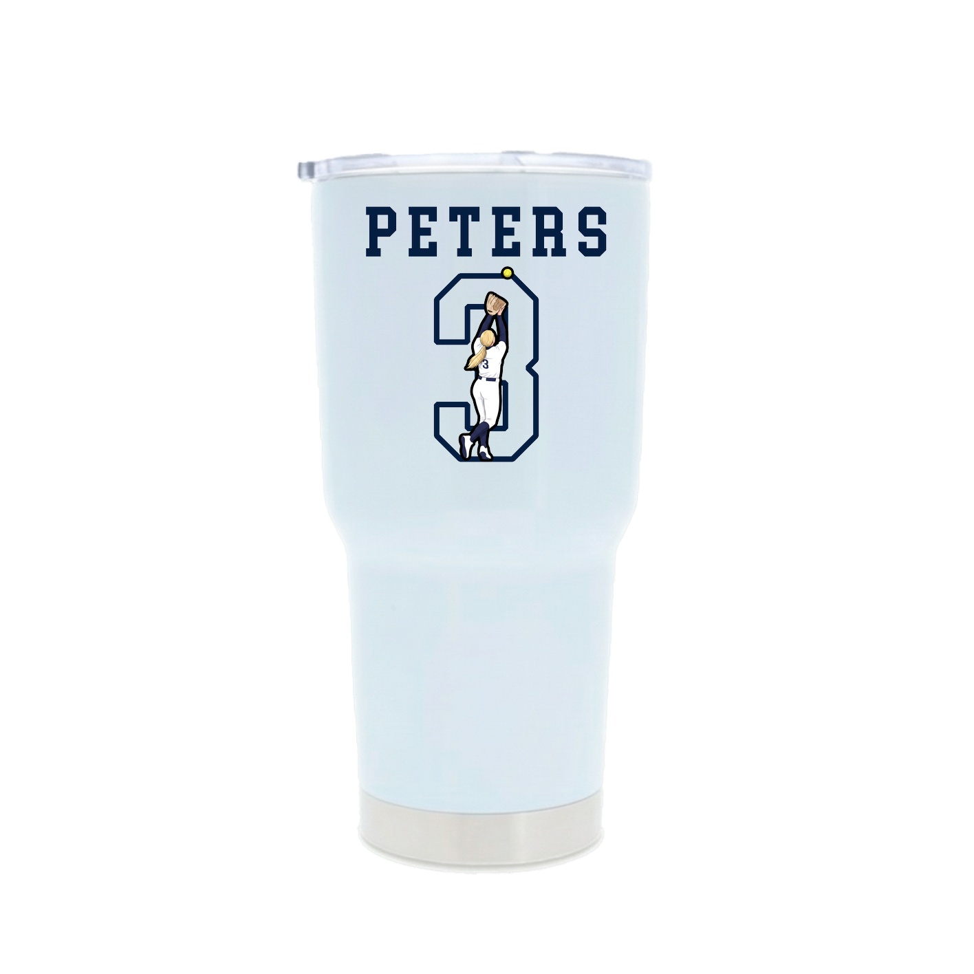 30oz Stainless Steel Tumbler — Shirsey in White