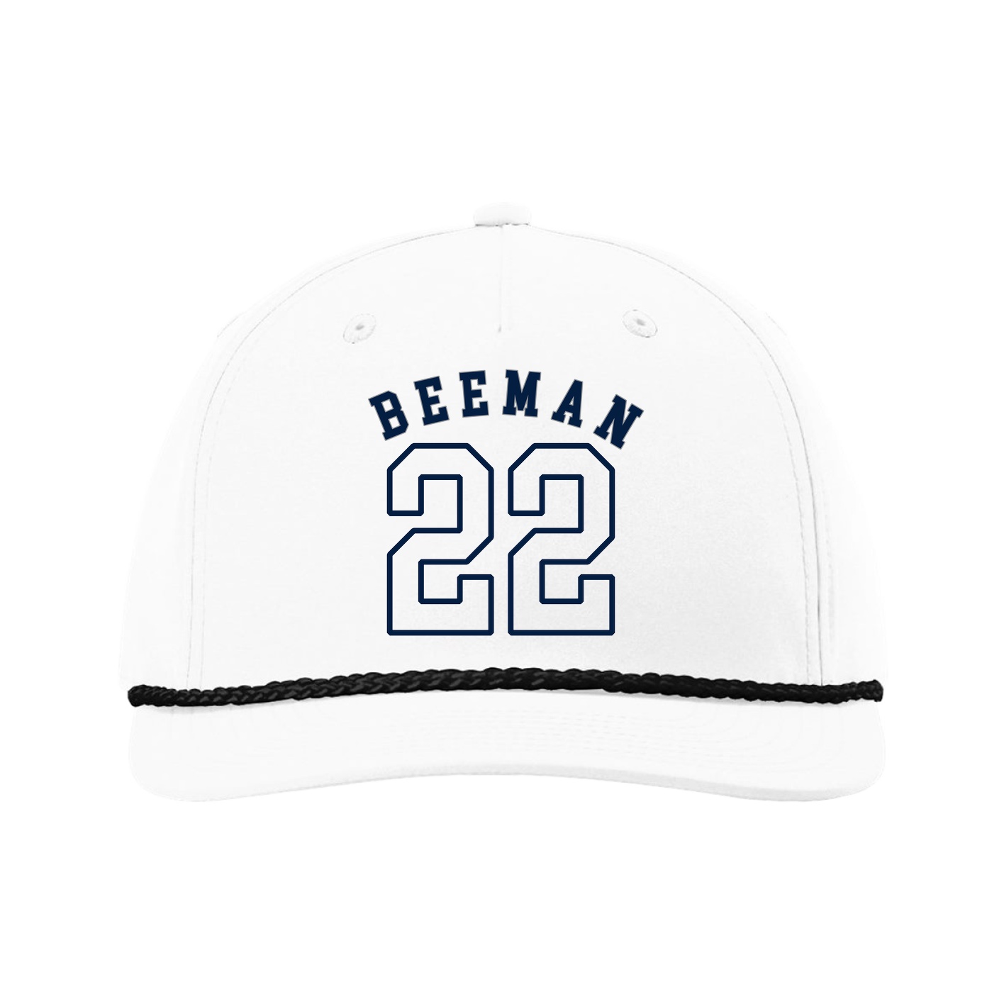 Five-Panel Classic Rope Cap — Shirsey Arch in White