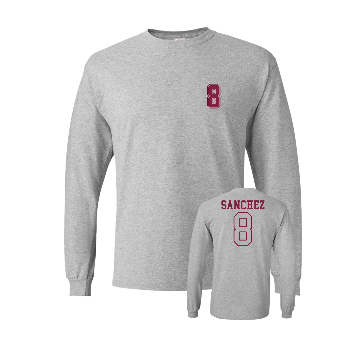 Long Sleeve Tee — Chest Back in Grey