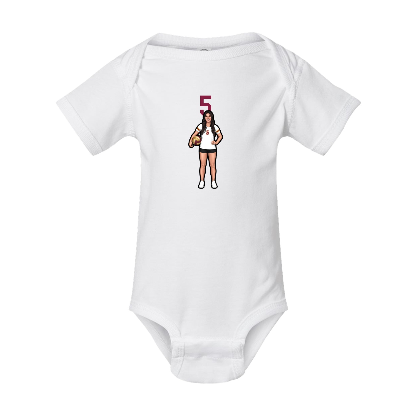 Baby Onesie — Number Top in White