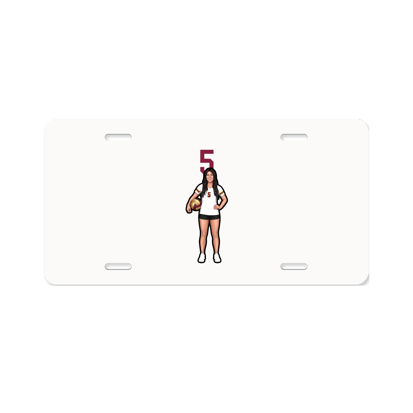 License Plate — Number Top in Classic