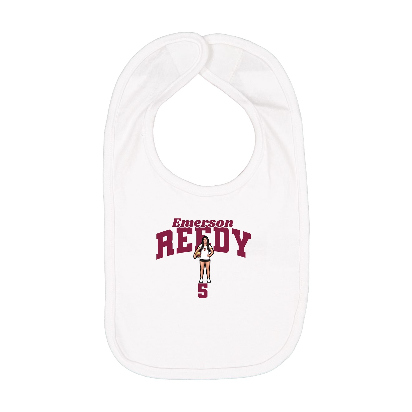 Infant Bib — Signature Arch in White