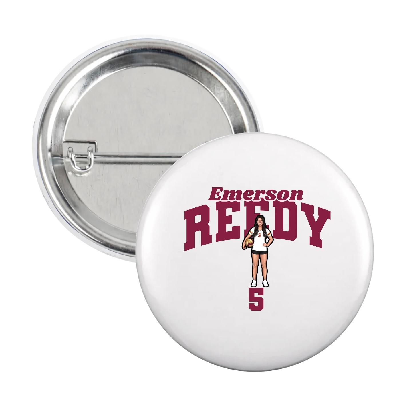 Game Day Button — Signature Arch in White