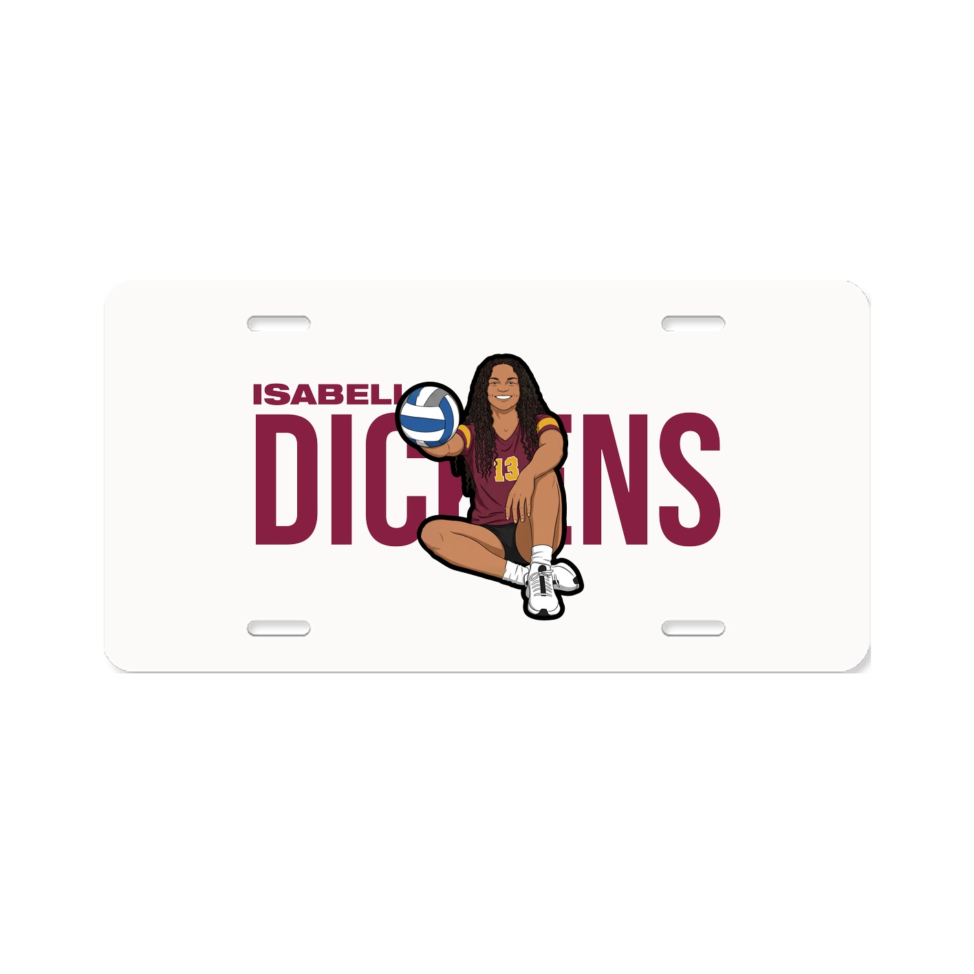 License Plate — Player Name in Classic