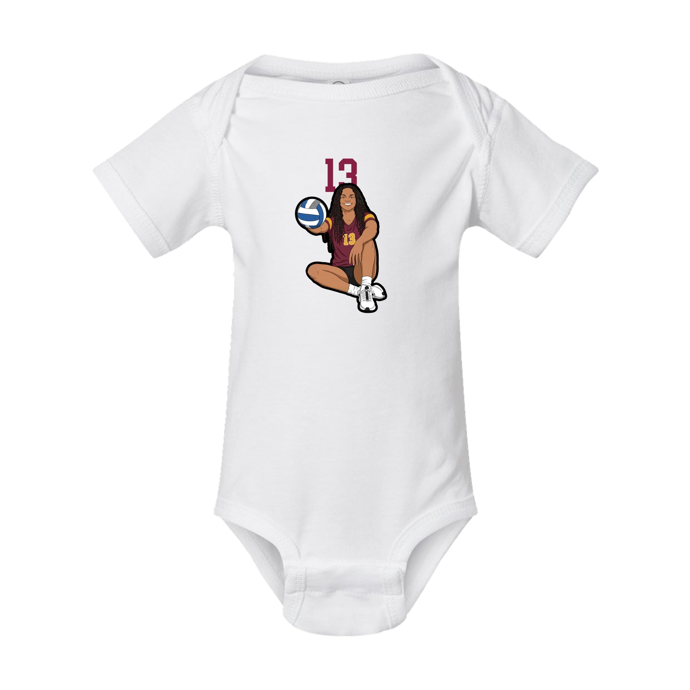 Baby Onesie — Number Top in White