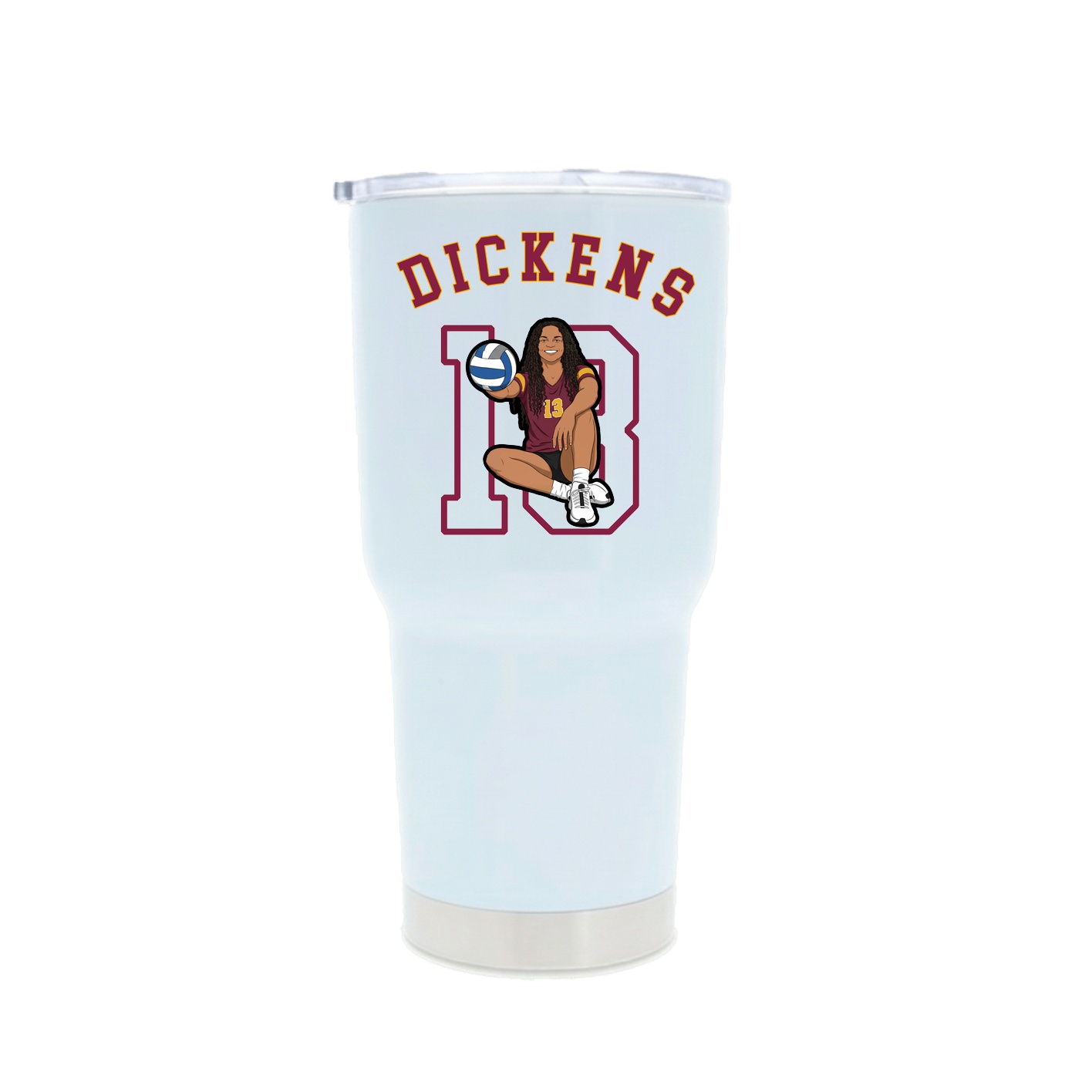 30oz Stainless Steel Tumbler — Shirsey Arch in White