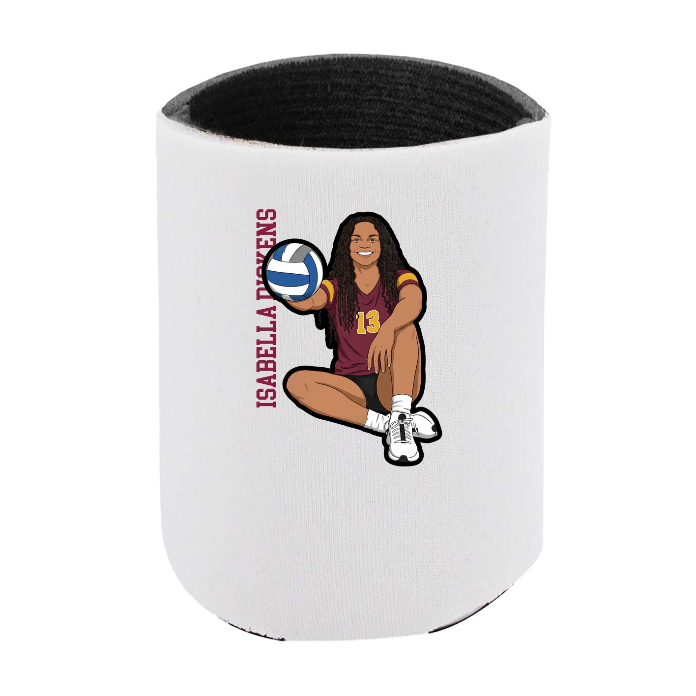 Can Holder — Name Vertical in White