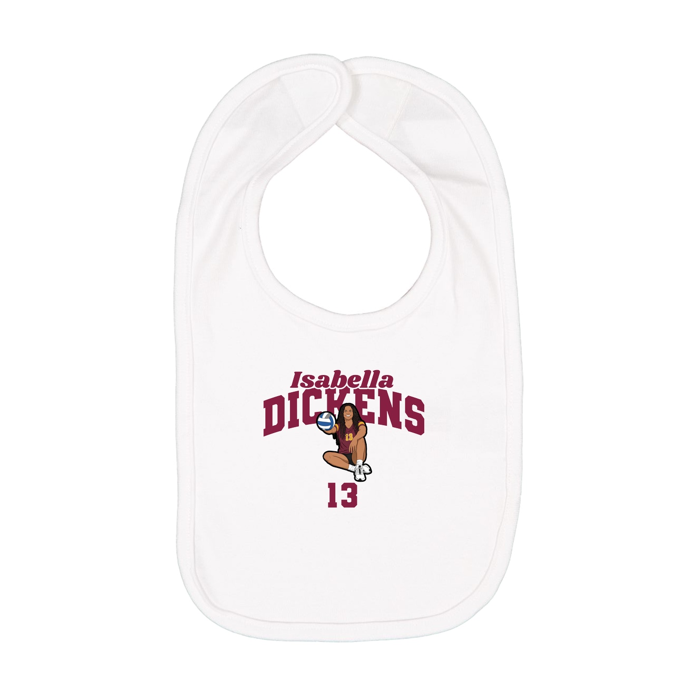 Infant Bib — Signature Arch in White
