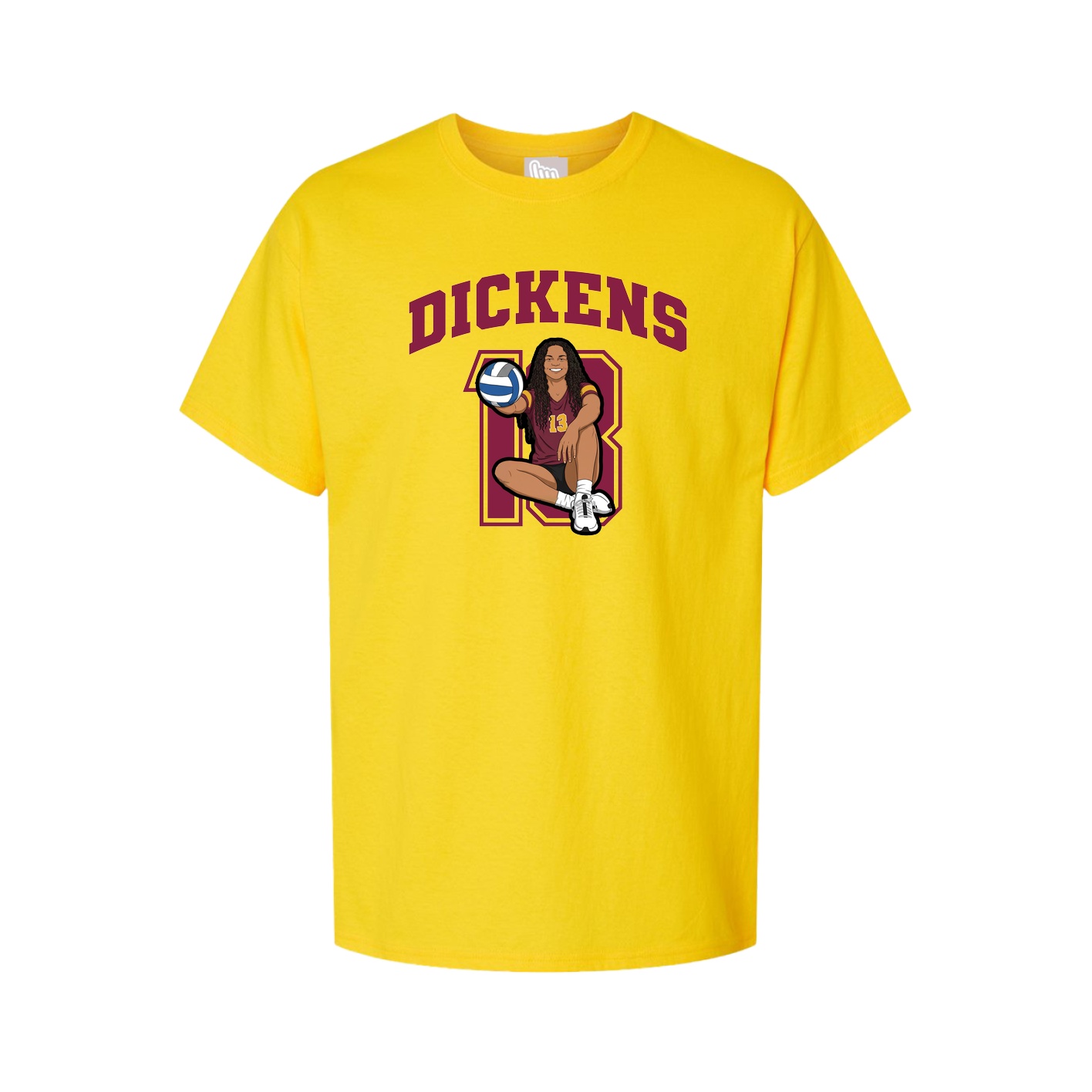 Youth Tee — Number in Gold