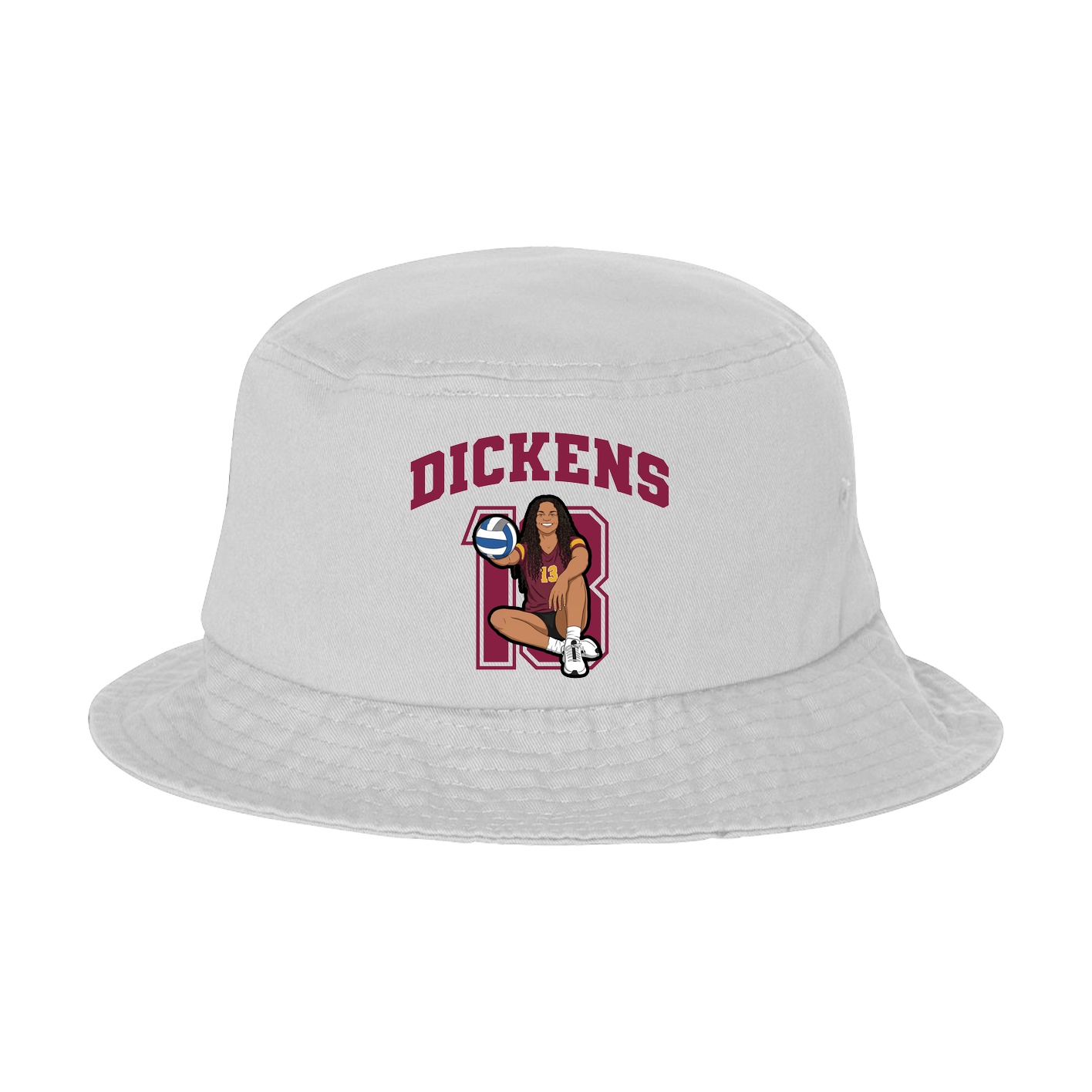 Bucket Cap — Number in White