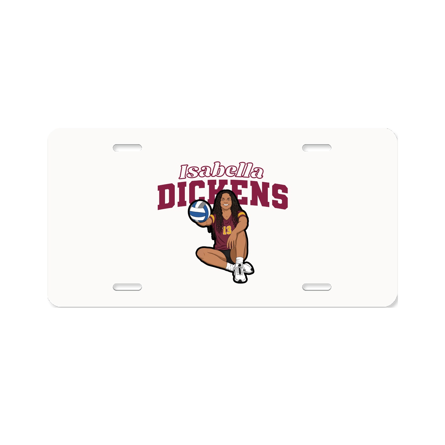 License Plate — Name Arch in Classic