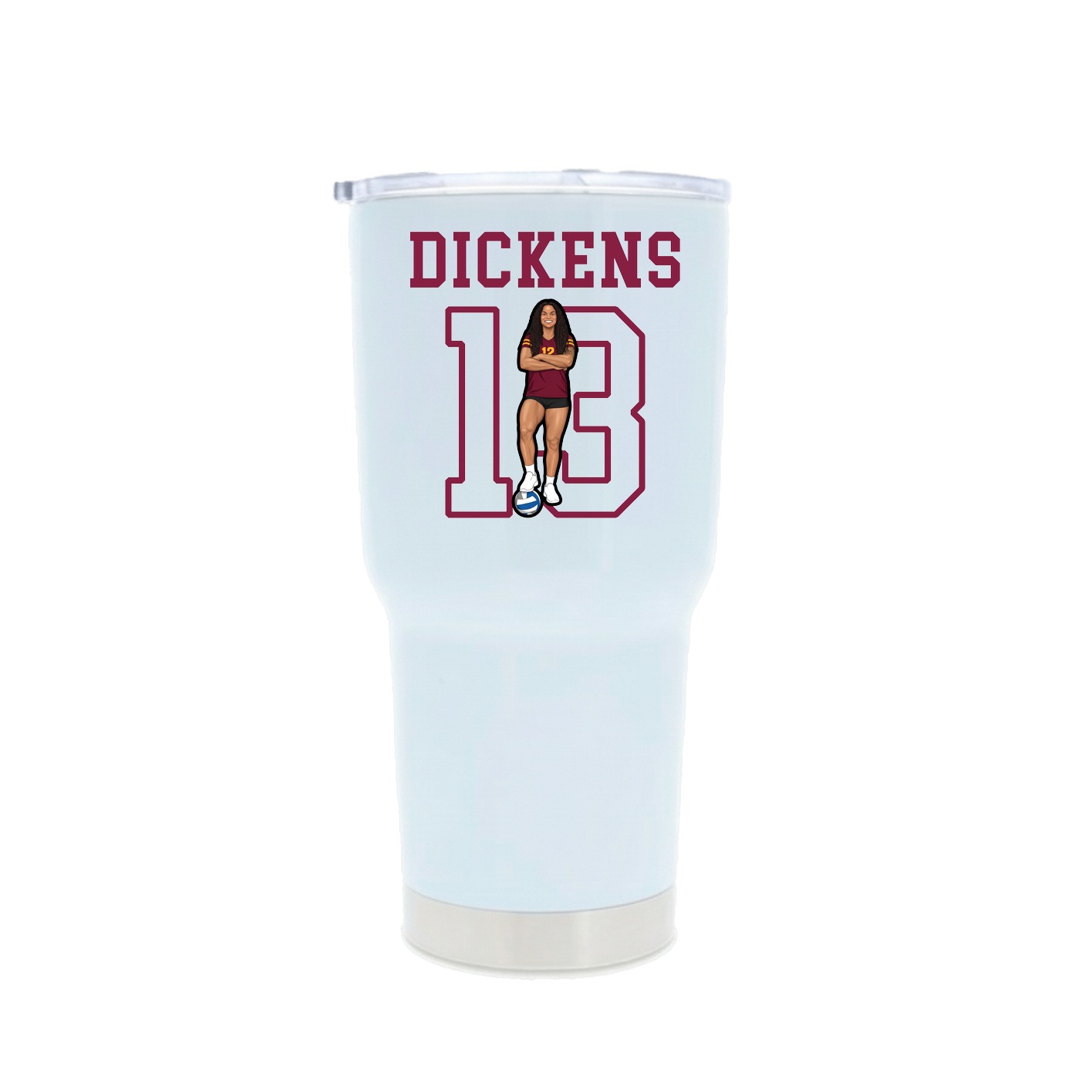 30oz Stainless Steel Tumbler — Shirsey in White