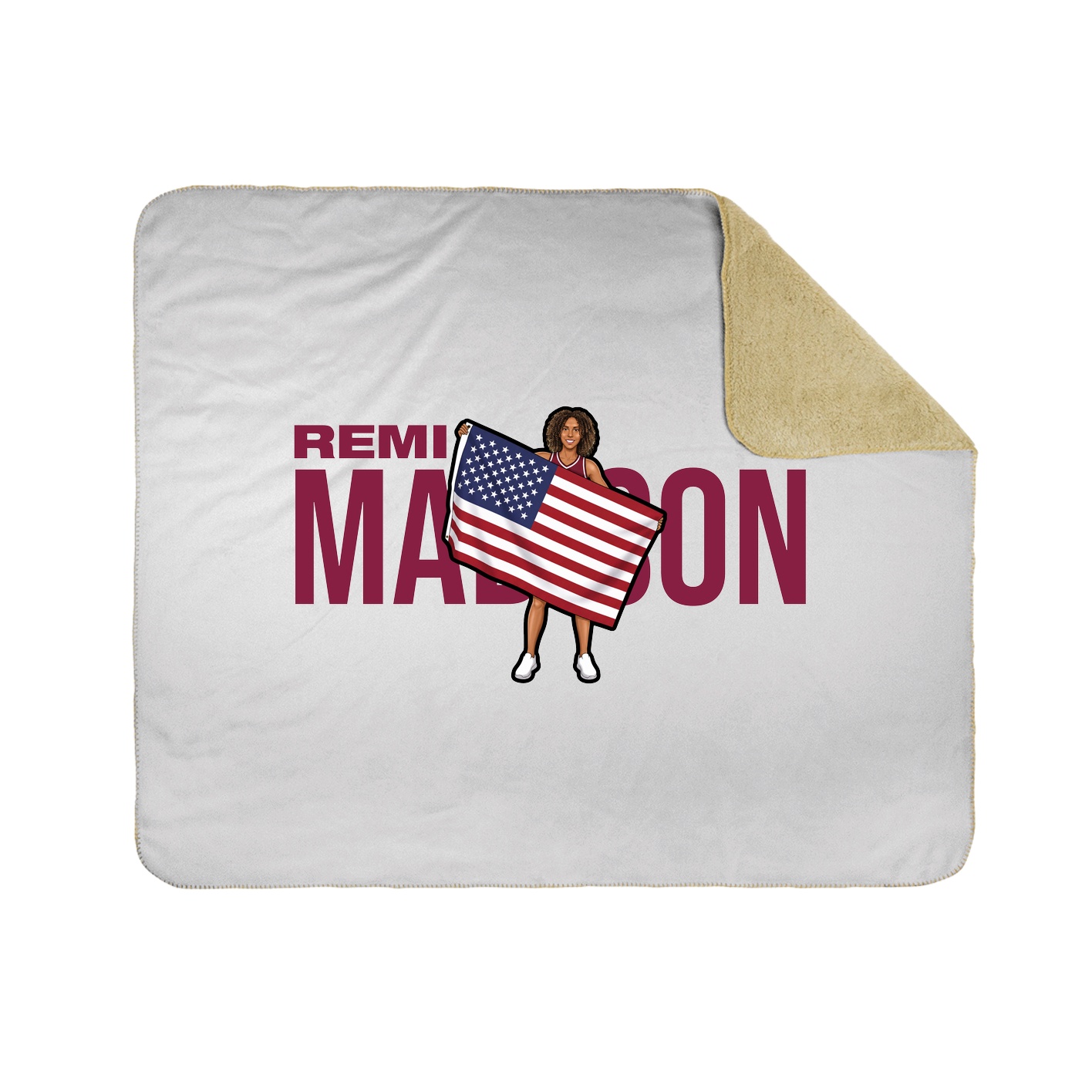 Throw Blanket — Player Name in White