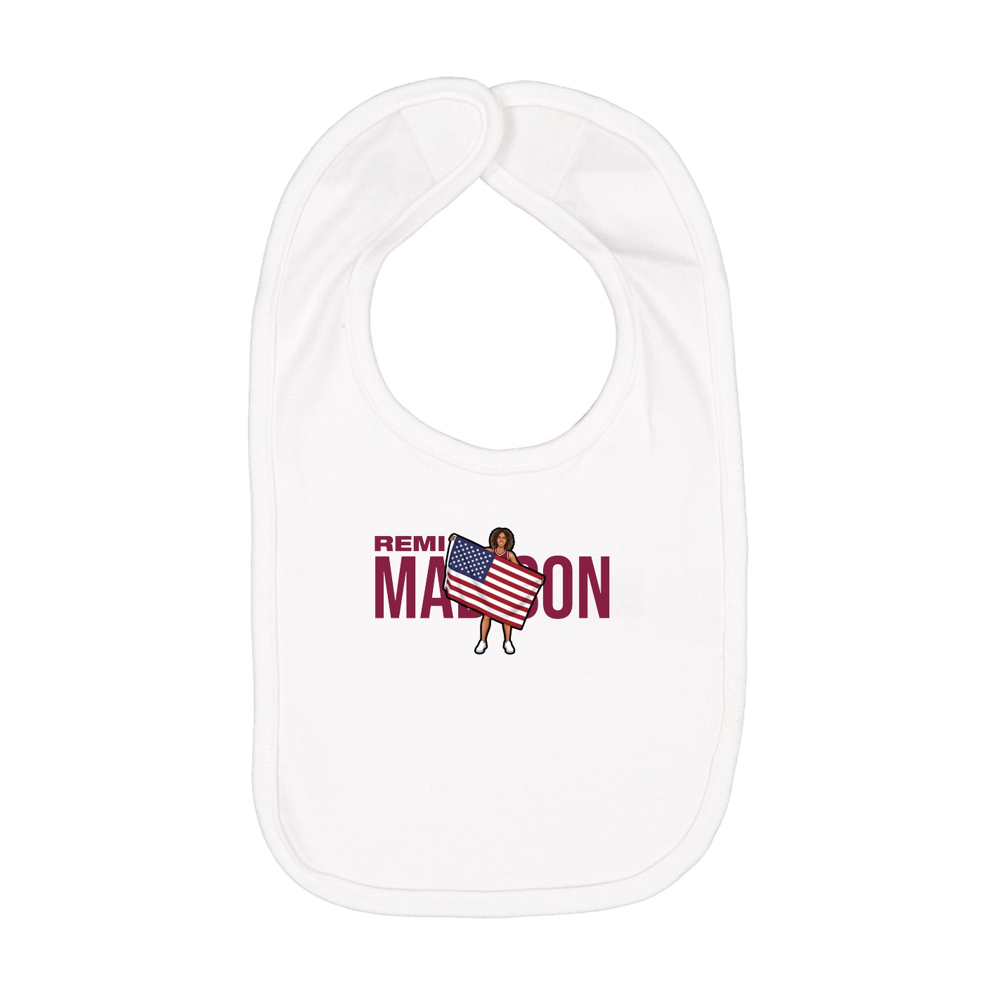 Infant Bib — Player Name in White
