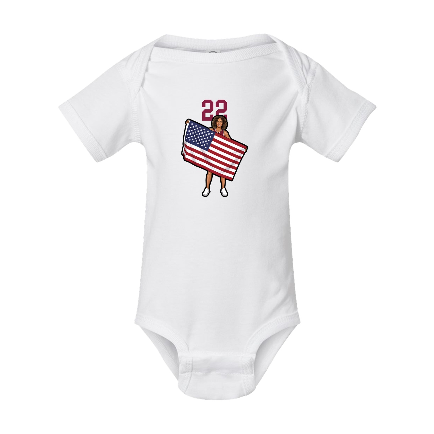 Baby Onesie — Number Top in White
