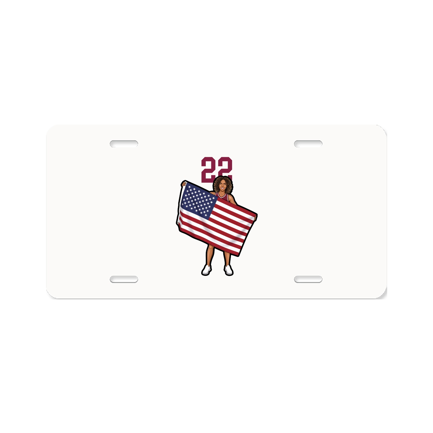 License Plate — Number Top in Classic