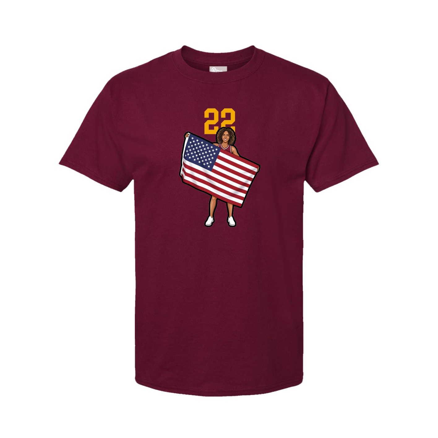 Tee — Number Top in Cardinal