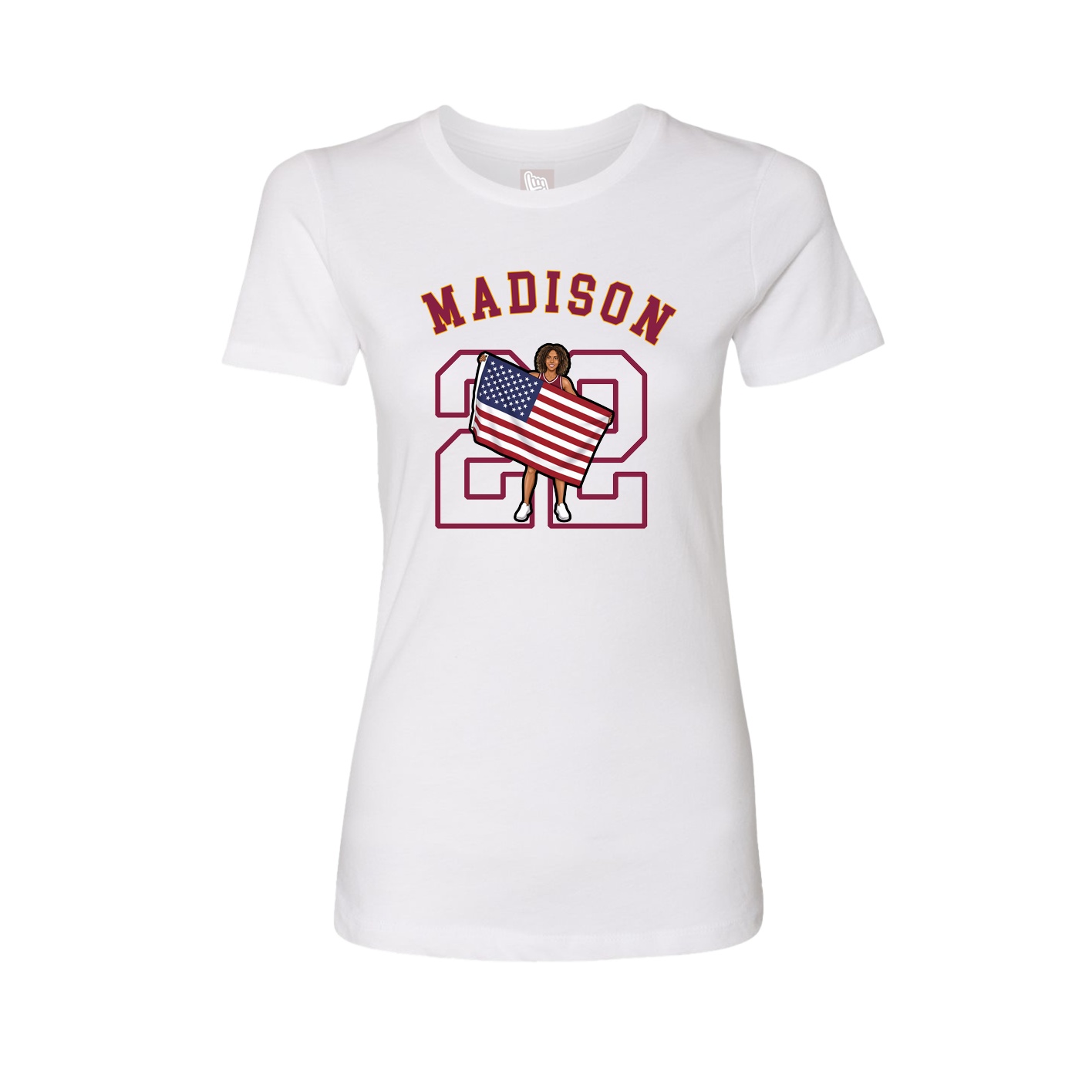 Fitted Women's Tee — Shirsey Arch in White