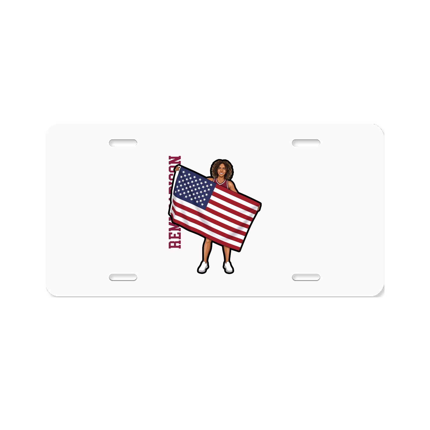 License Plate — Name Vertical in Classic