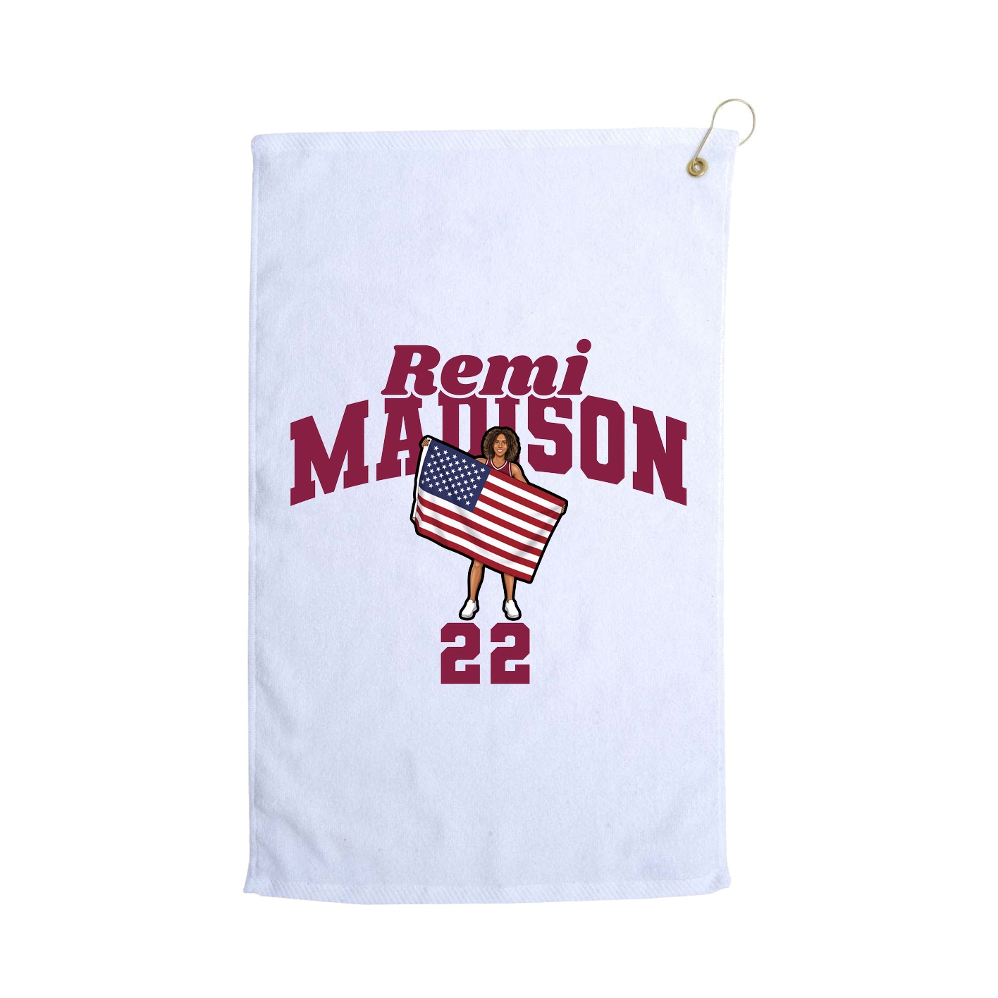 Golf Towel — Signature Arch in White