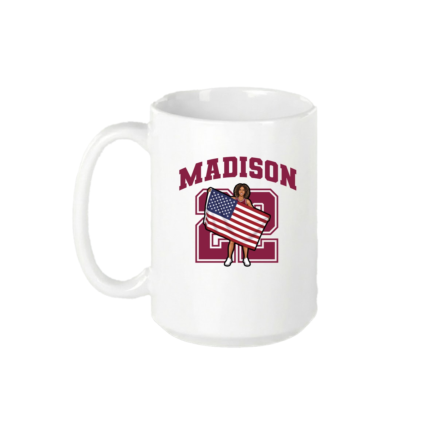 15oz Coffee Mug — Number in White