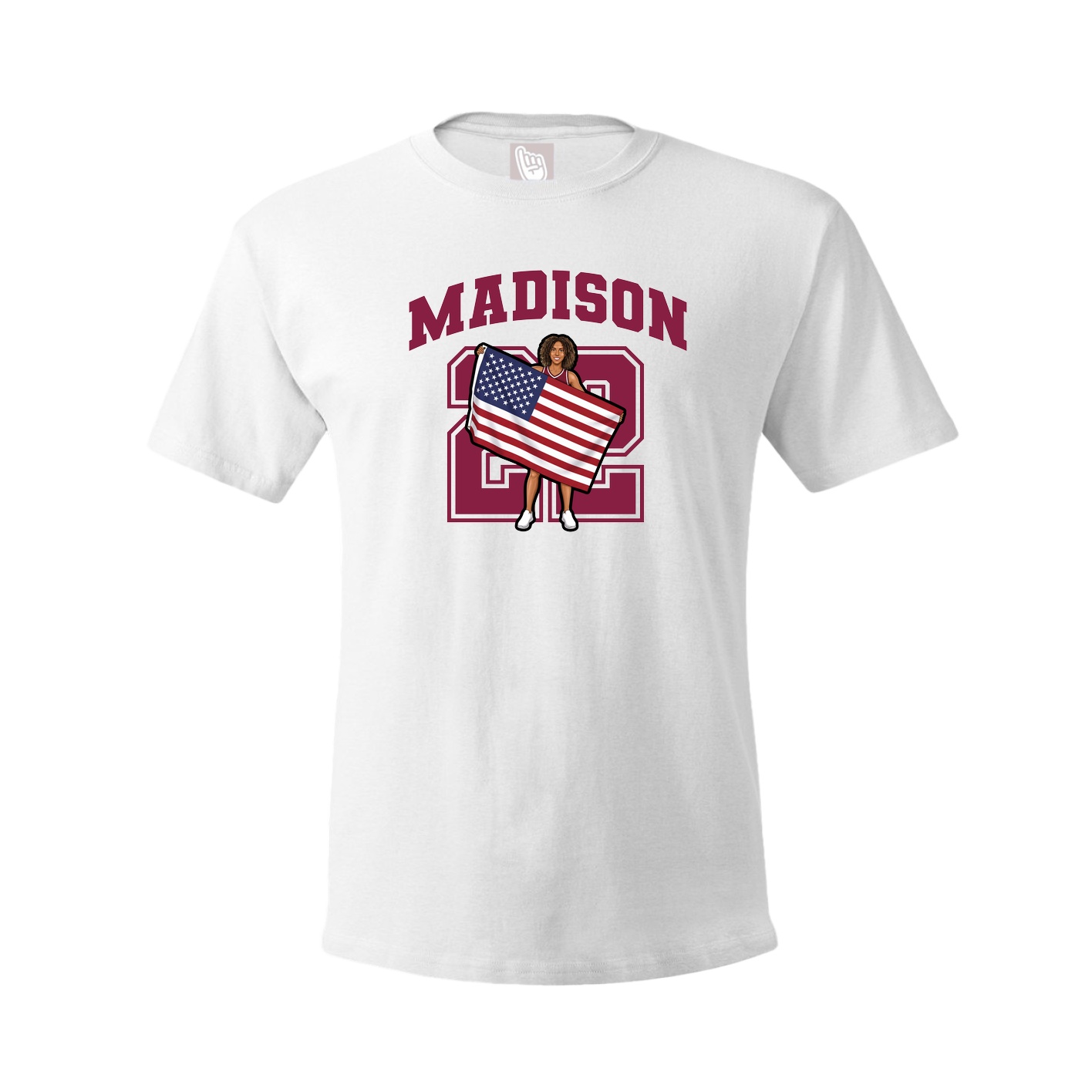 Youth Tee — Number in White