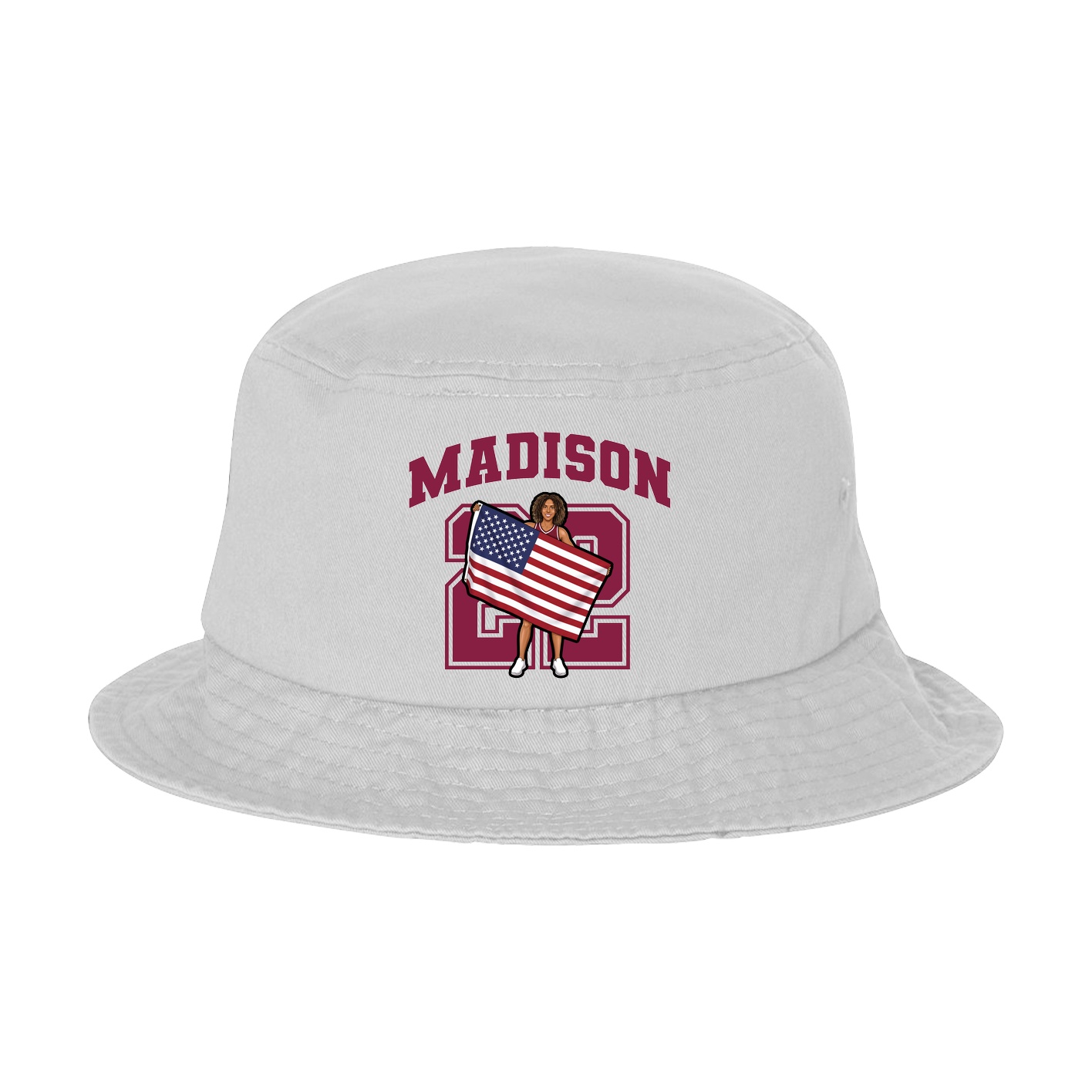 Bucket Cap — Number in White