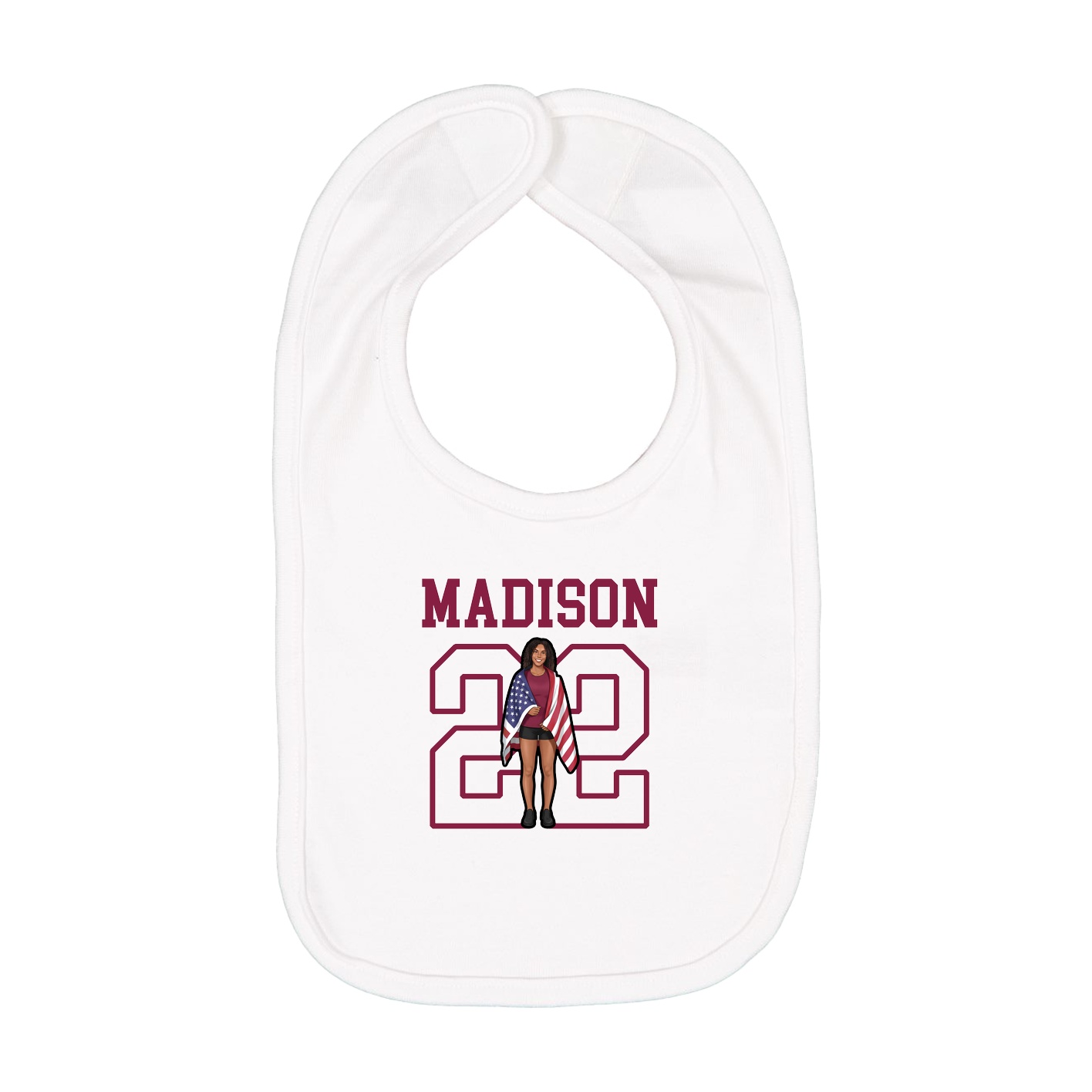 Infant Bib — Shirsey in White