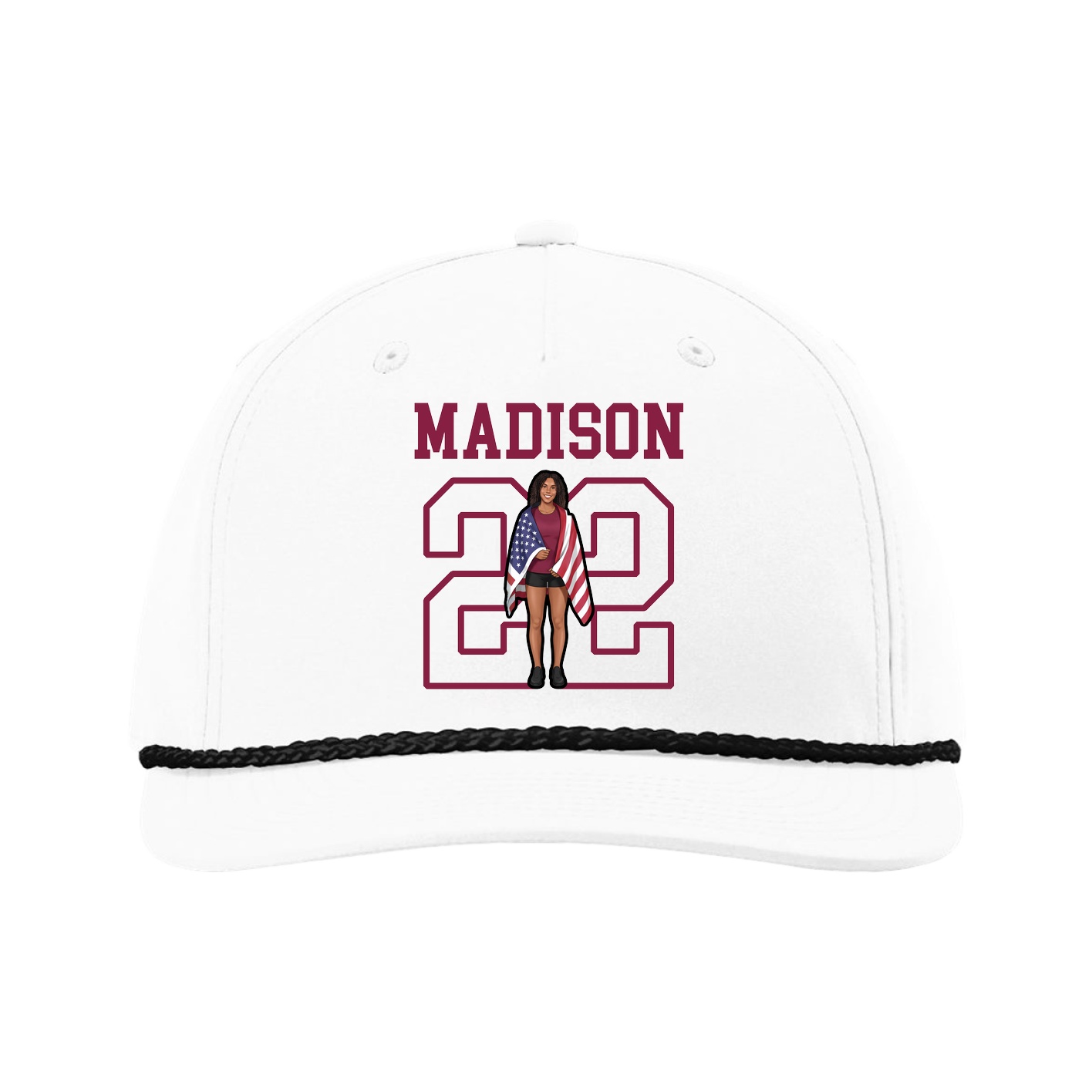 Five-Panel Classic Rope Cap — Shirsey in White