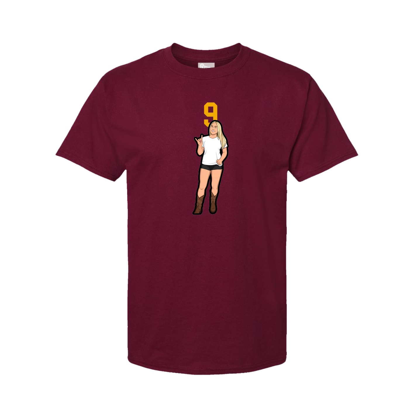 Tee — Number Top in Cardinal