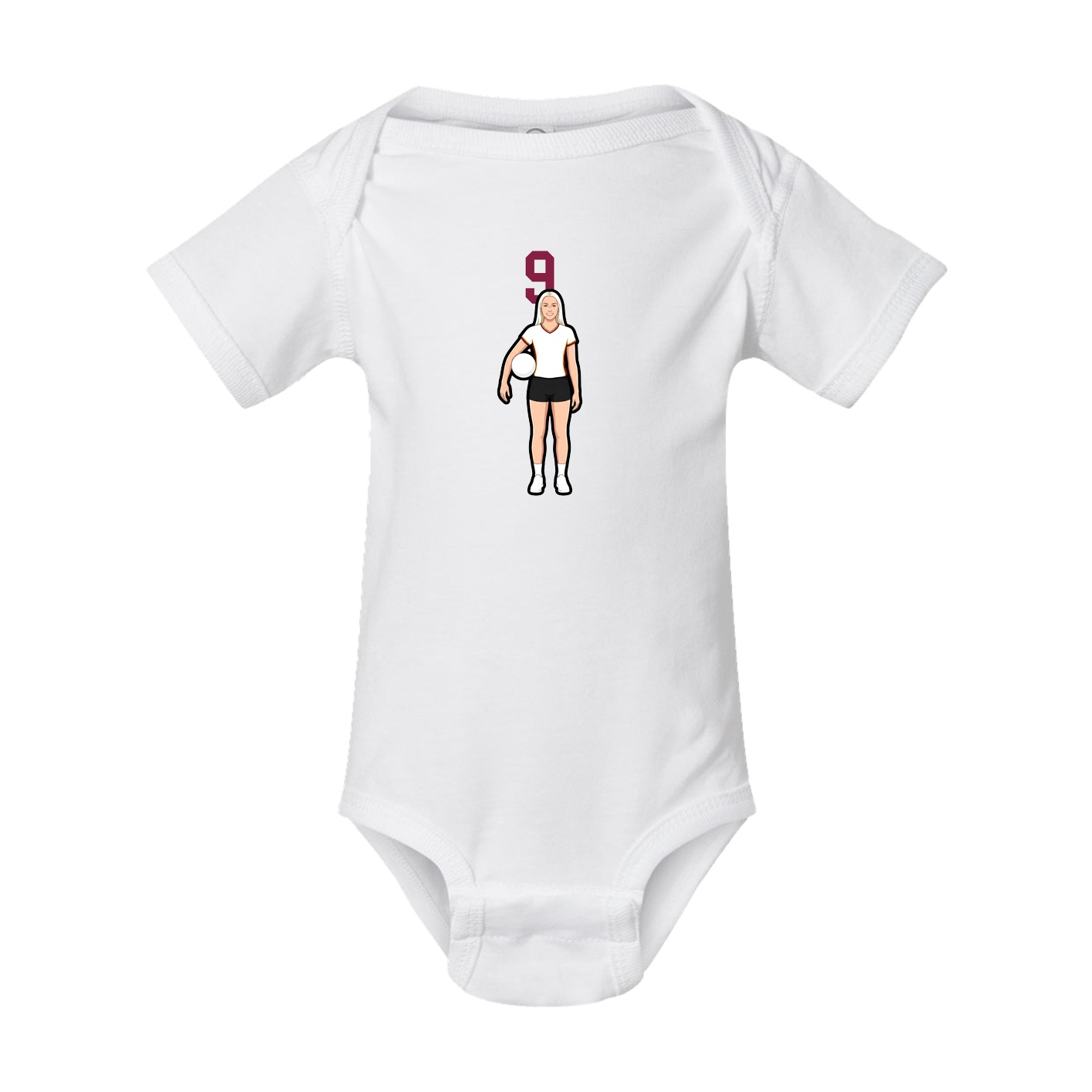 Baby Onesie — Number Top in White