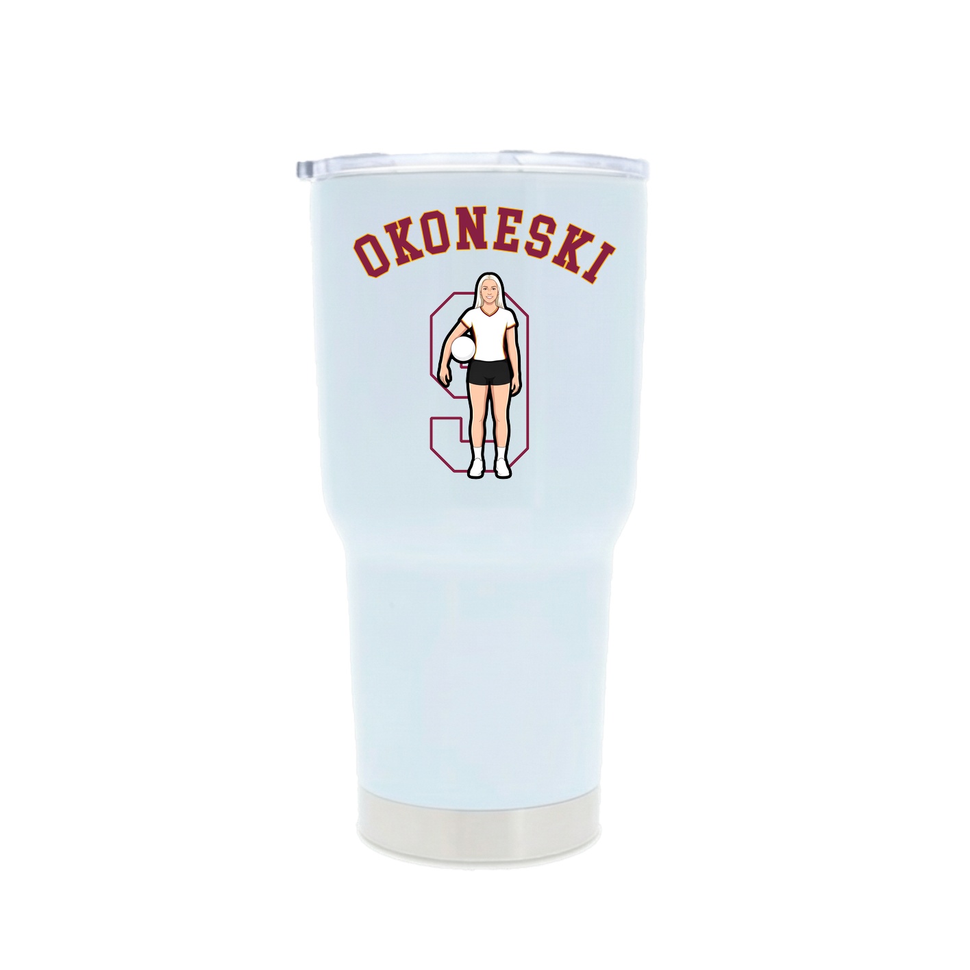 30oz Stainless Steel Tumbler — Shirsey Arch in White