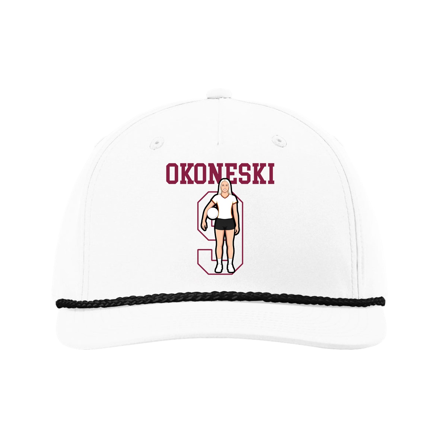 Five-Panel Classic Rope Cap — Shirsey in White