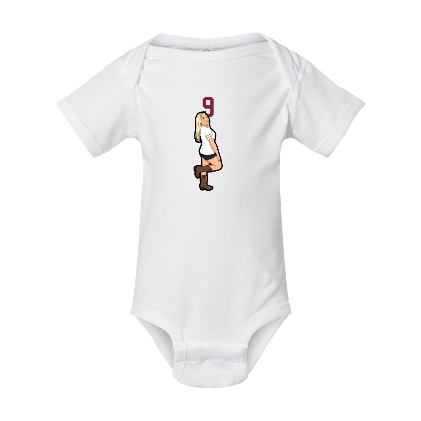 Baby Onesie — Number Top in White