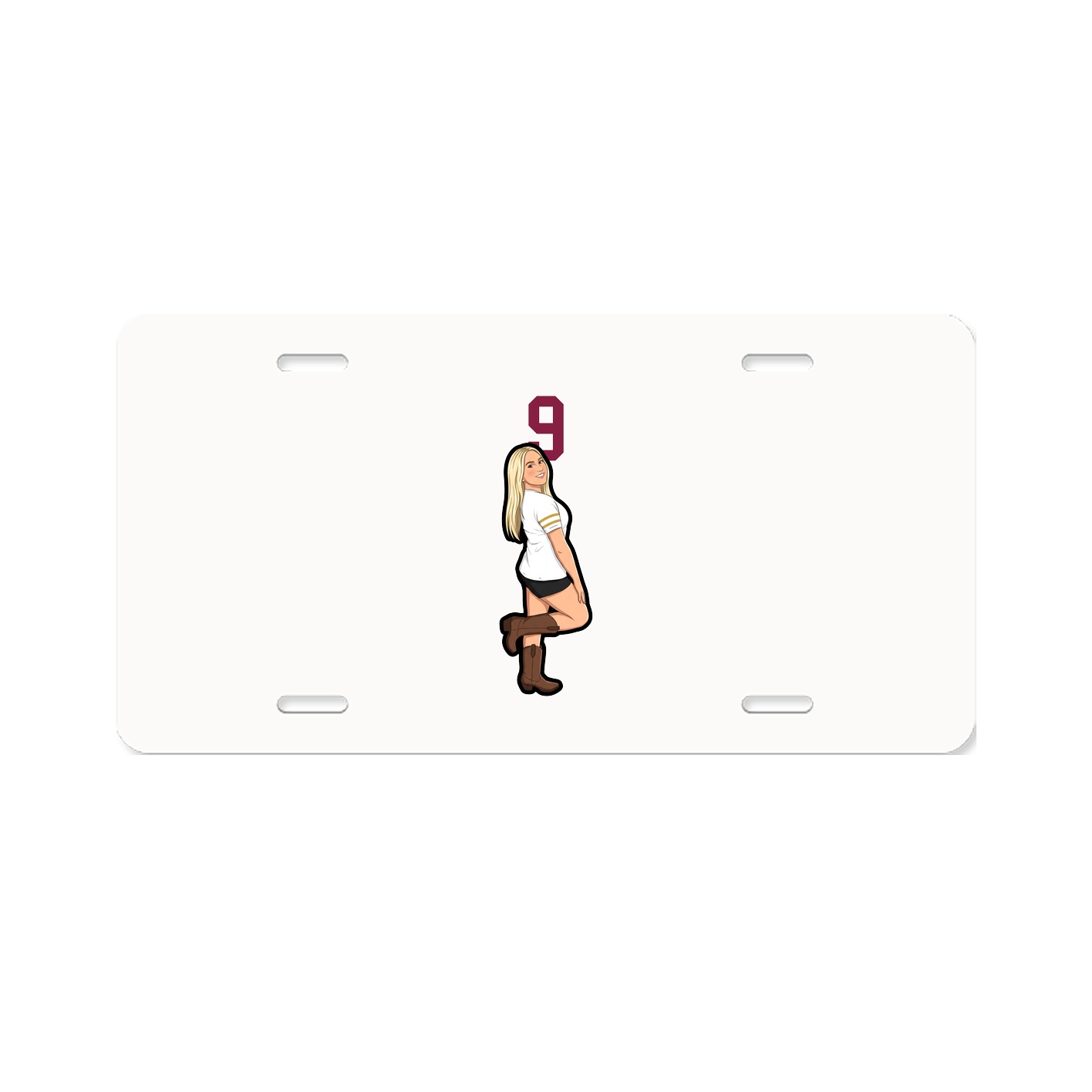 License Plate — Number Top in Classic