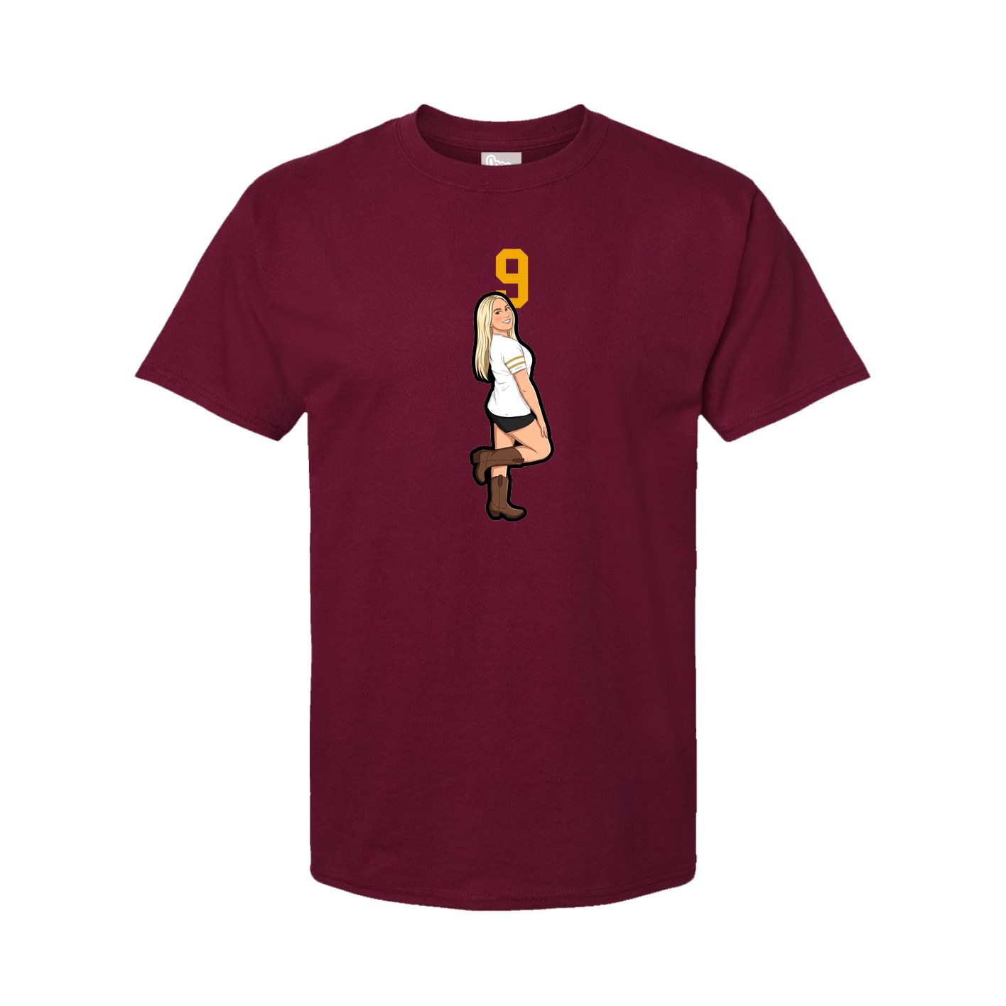 Youth Tee — Number Top in Cardinal