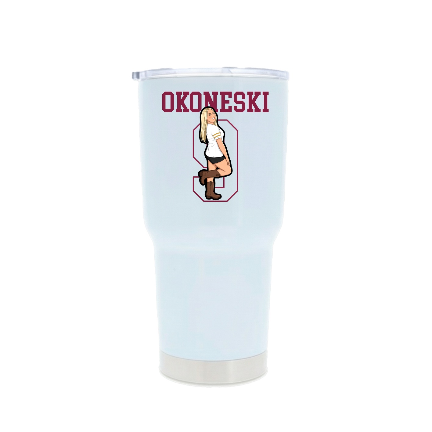 30oz Stainless Steel Tumbler — Shirsey in White